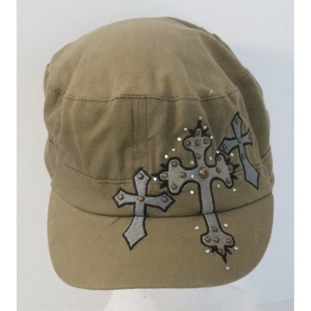Cadet Military Style Women's Cap Crosses Green